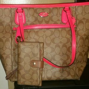 XL Coach Purse,wallet and pouch